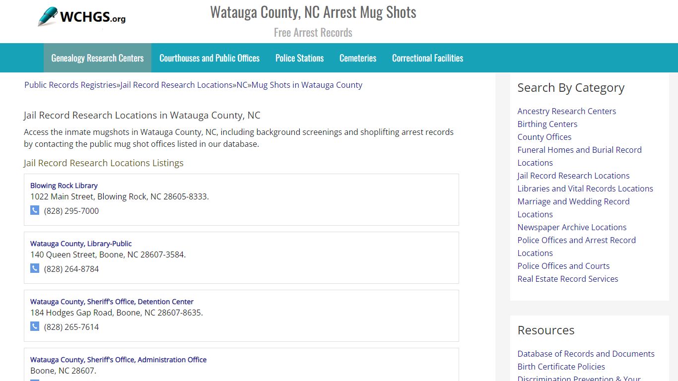 Watauga County, NC Arrest Mug Shots - Free Arrest Records